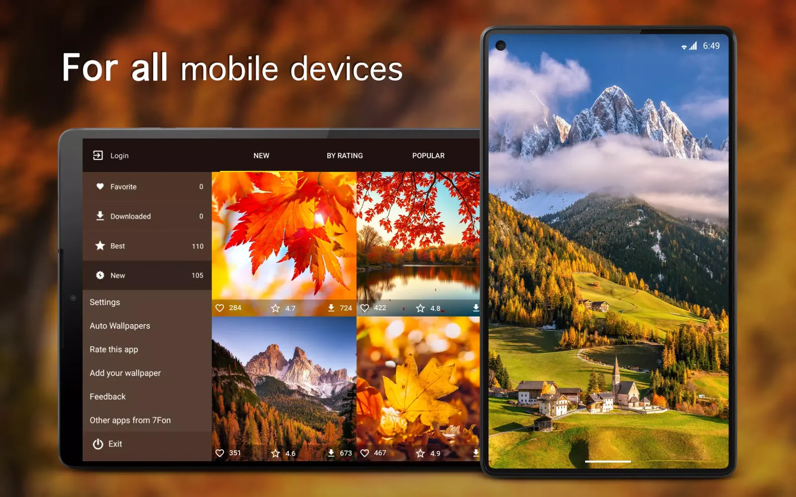 Tangkapan skrin Autumn Wallpapers 4K