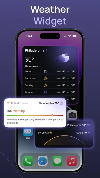 Tangkapan layar NOAA Weather Radar, Forecast