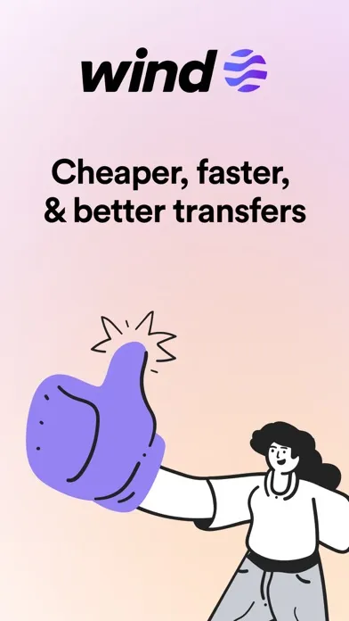 Wind.app Borderless Transfers Screenshots