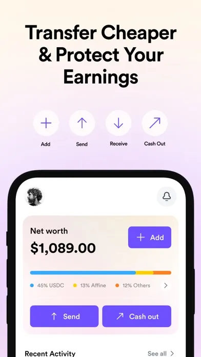 Wind.app Borderless Transfers Screenshots