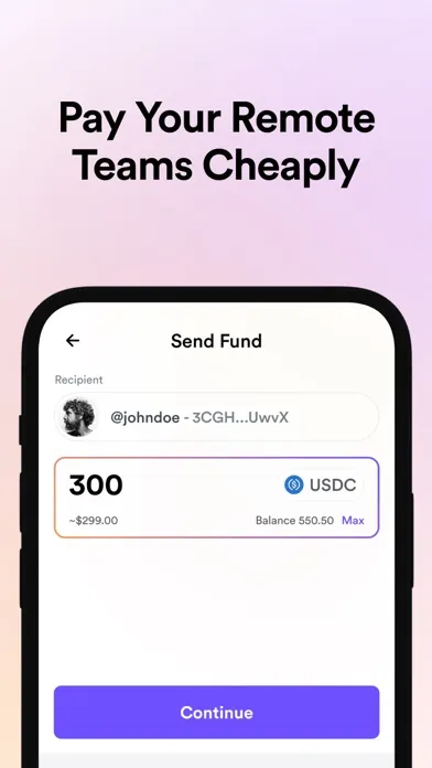 Wind.app Borderless Transfers Screenshots