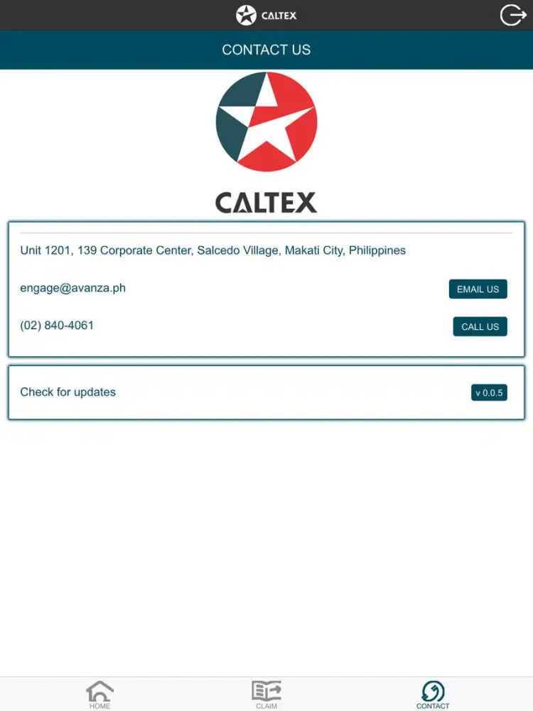 Tangkapan skrin Caltex LubeRewards Merchant iPad 