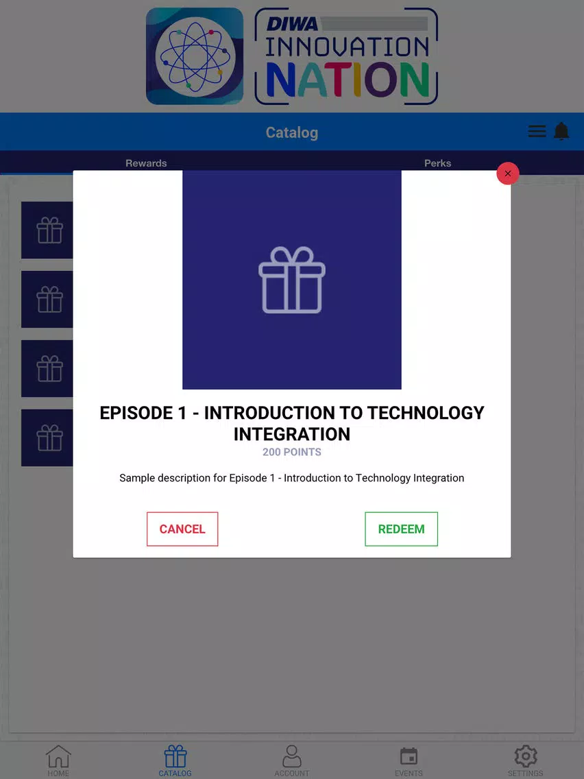 Tangkapan layar Diwa Innovation Nation iPad 