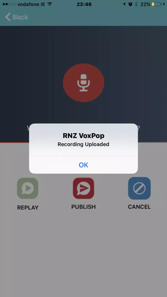Capturas de tela do RNZ VoxPop