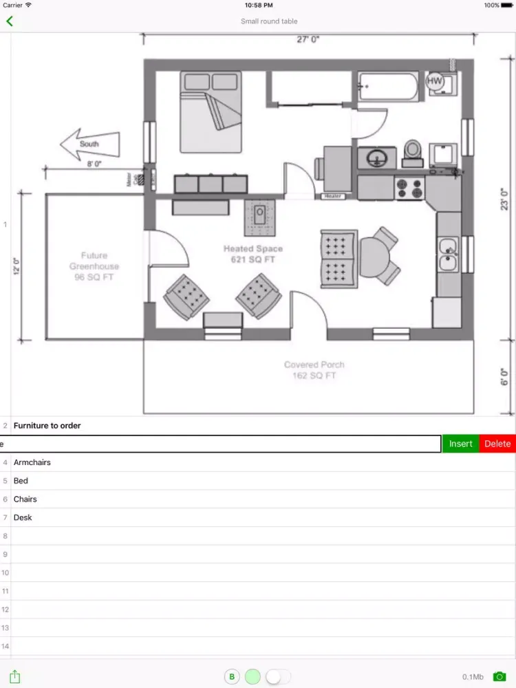 Capturas de pantalla de Notes.xls expences spreadsheet iPad 