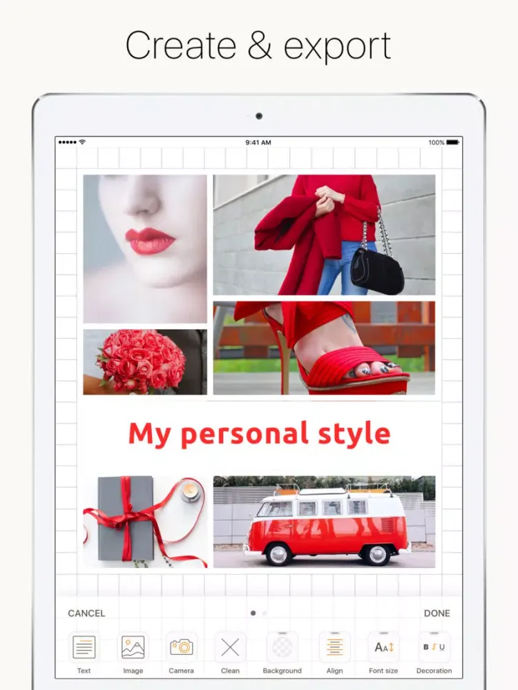 Tangkapan layar Plotboard - simple moodboard iPad 