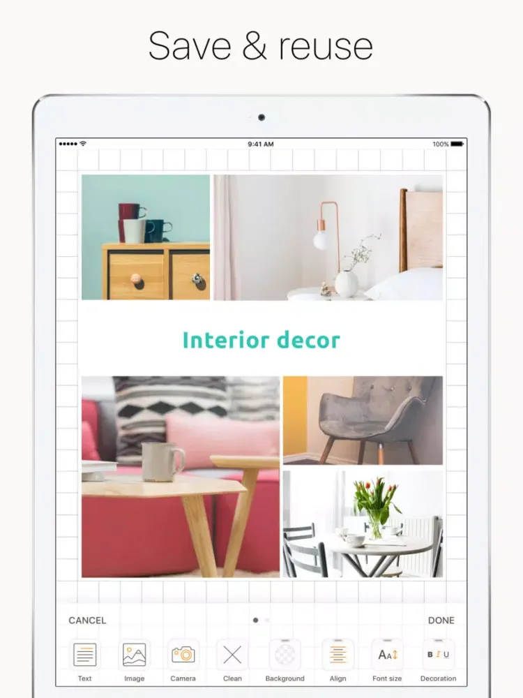 Tangkapan layar Plotboard - simple moodboard iPad 