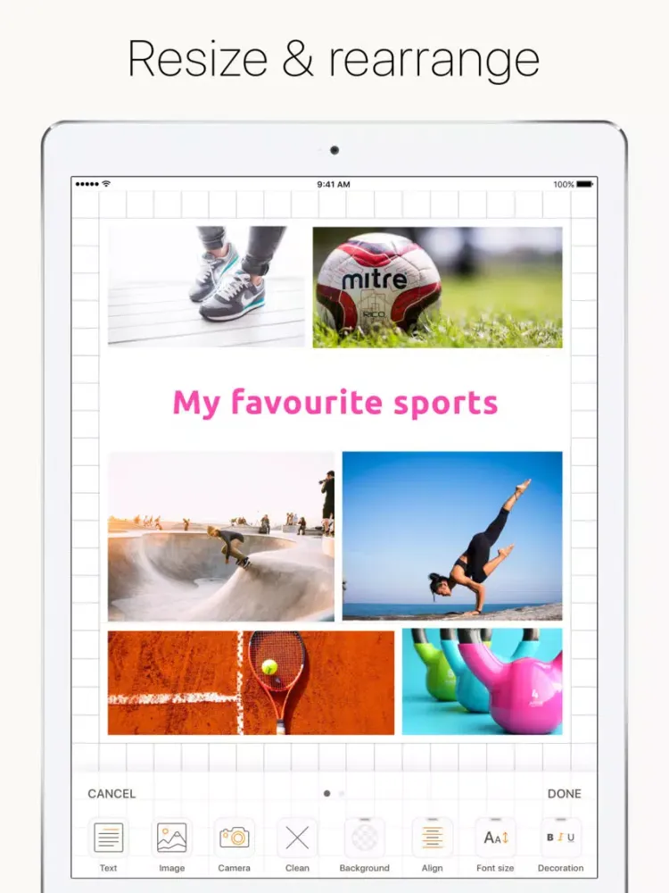 Tangkapan layar Plotboard - simple moodboard iPad 