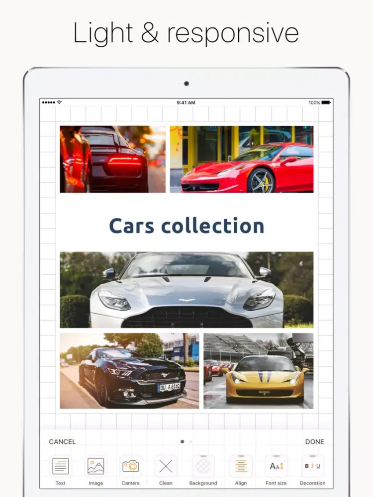 Tangkapan layar Plotboard - simple moodboard iPad 