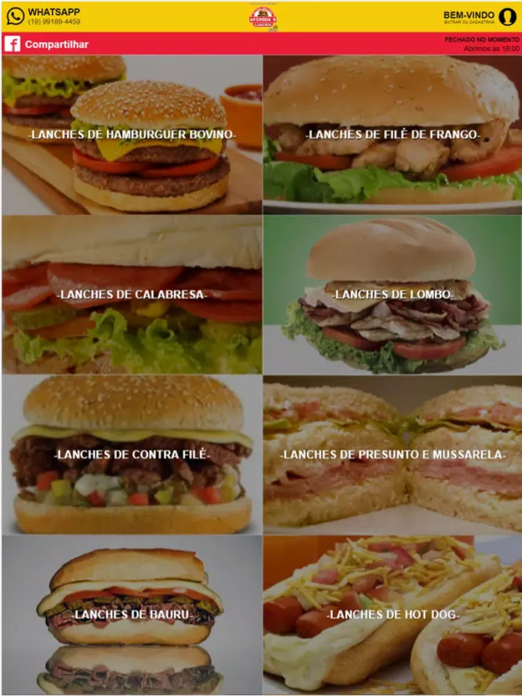Avenida's Lanches Indaiatuba iPad 应用截图