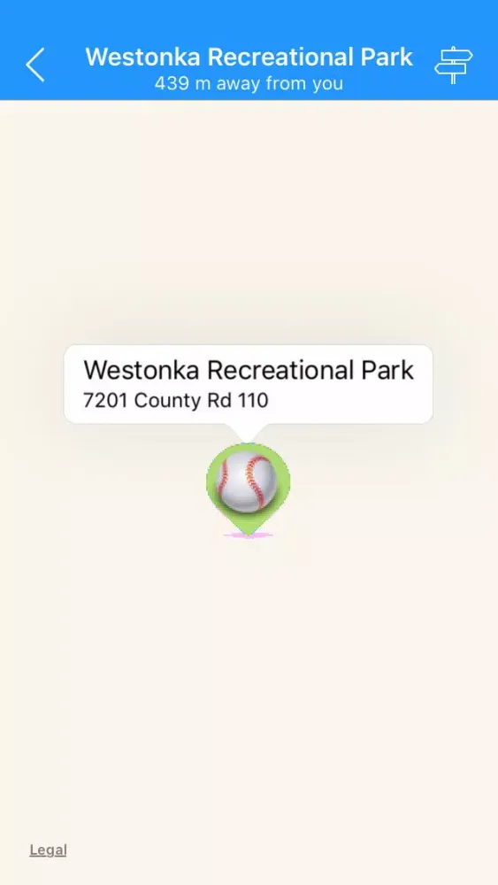 Baseball Field Finder Screenshots