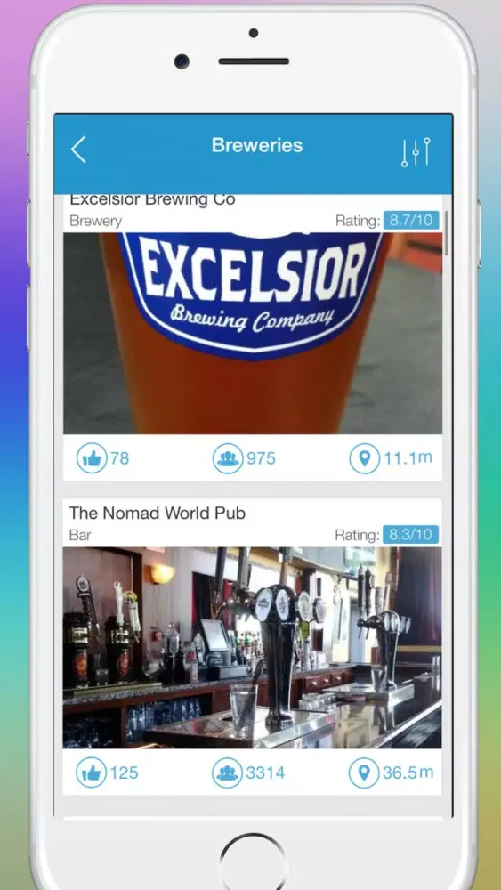 Capturas de tela do Taprooms - Your guide to nearby breweries and the beer they brew
