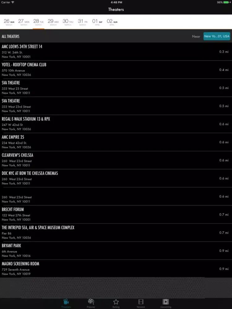 Capturas de pantalla de Ticket Near - Cinema Tickets iPad 