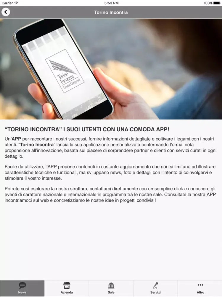 Capturas de pantalla de Centro Congressi Torino Incontra iPad 