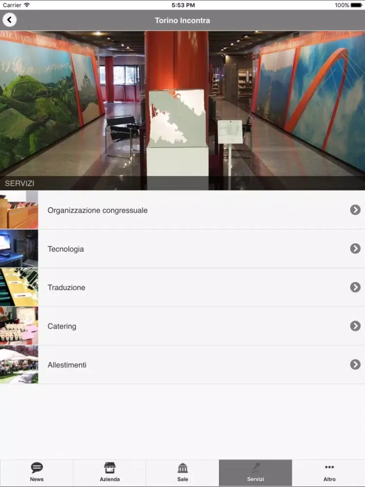 Capturas de pantalla de Centro Congressi Torino Incontra iPad 