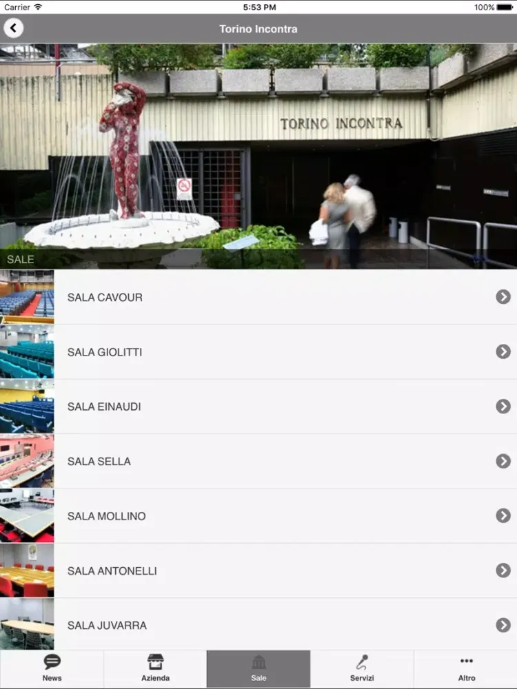 Capturas de pantalla de Centro Congressi Torino Incontra iPad 