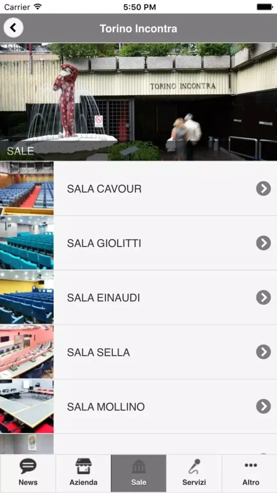 Capturas de pantalla de Centro Congressi Torino Incontra