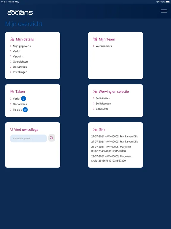HRM Suite 365 iPad  Screenshots