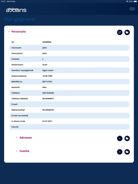HRM Suite 365 iPad  Screenshots