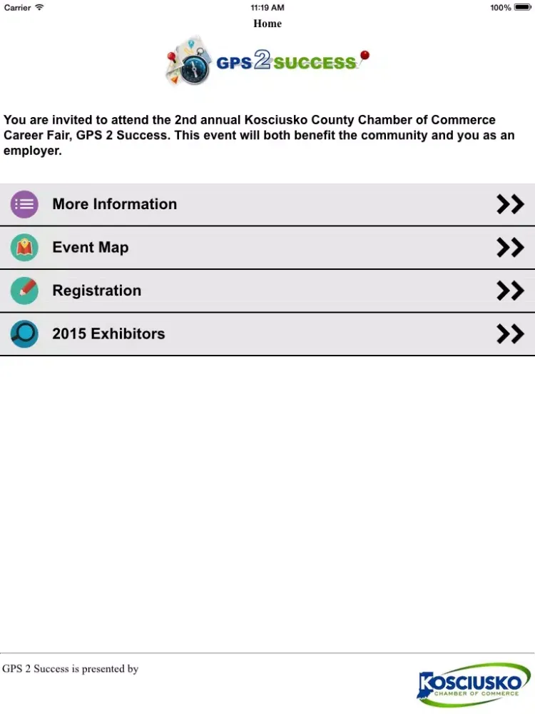 Capturas de pantalla de Kosciusko Chamber of Commerce iPad 