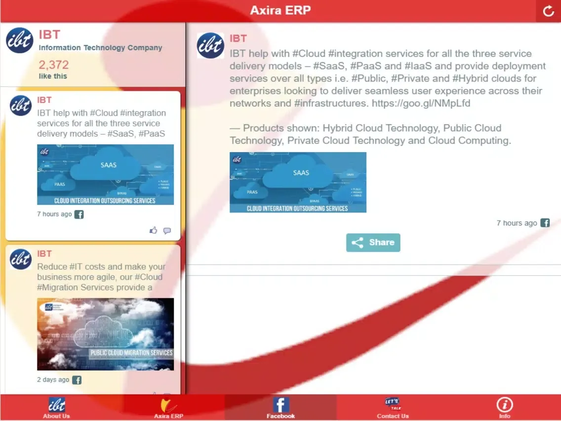 Zrzuty ekranu Axira ERP iPad 