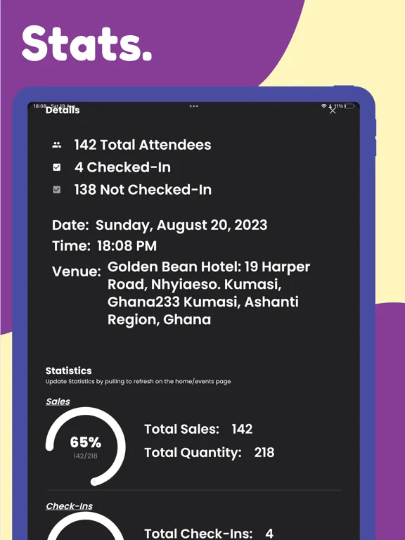 Screenshot di Ayatickets Check-Ins iPad 