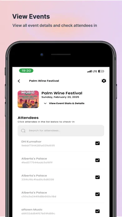 Screenshot di Ayatickets Check-Ins