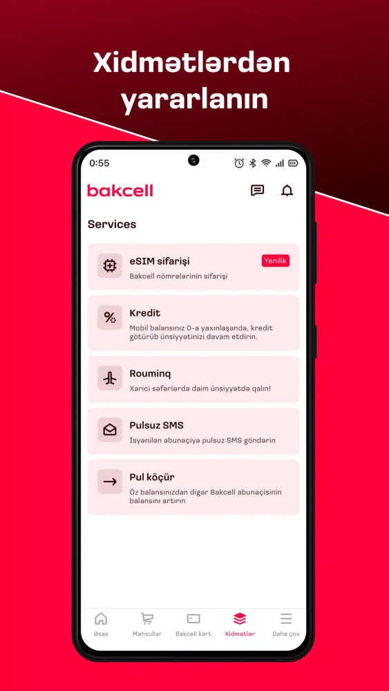 Bakcell Screenshots