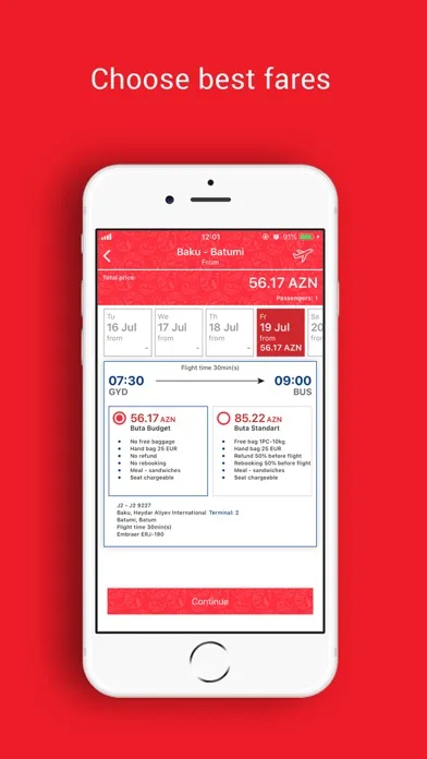 Tangkapan skrin Buta Airways