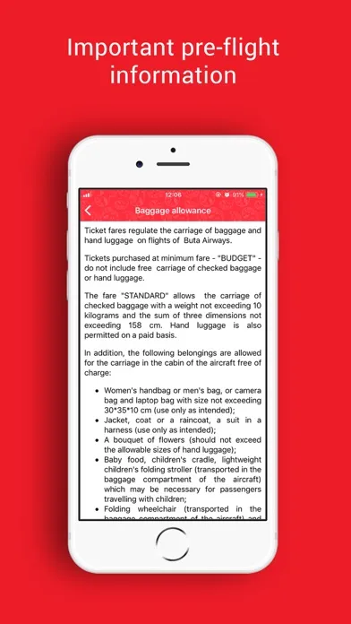 Tangkapan skrin Buta Airways