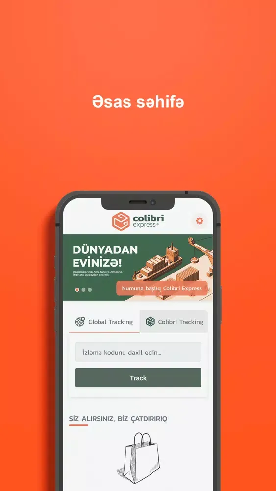 Ảnh chụp màn hình của Colibri Express