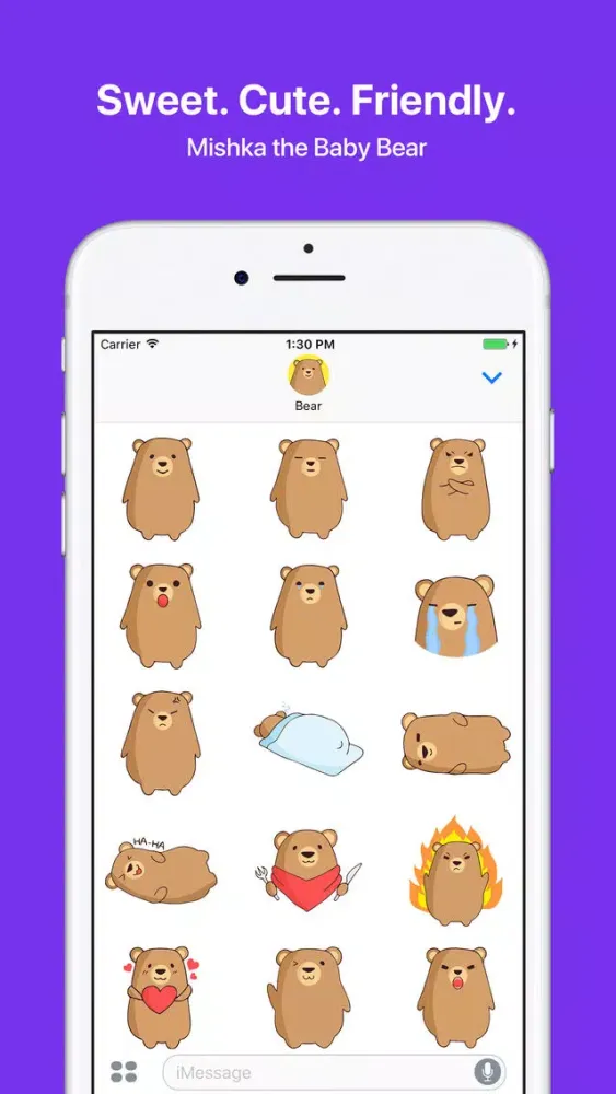 Capturas de tela do Baby Bear - Stickers for iMessage