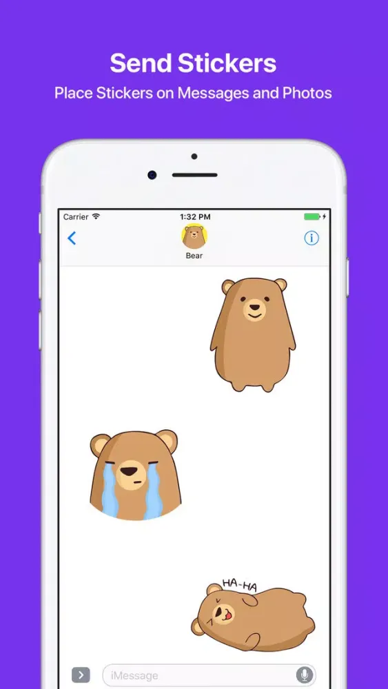 Capturas de tela do Baby Bear - Stickers for iMessage