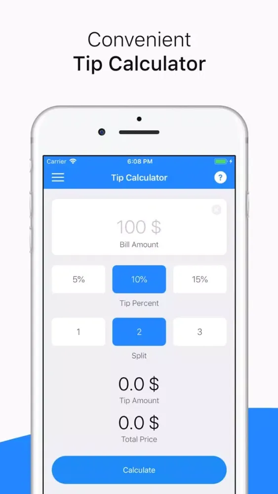 Tangkapan layar Tip Calculator and Bill Split