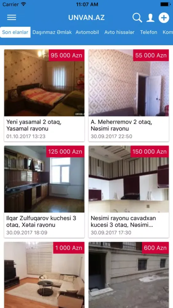 Unvan.az - Pulsuz Elanlar سکرین شاٹس
