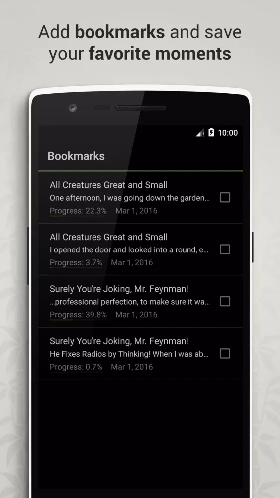 Screenshot di Reedy. Intelligent reader