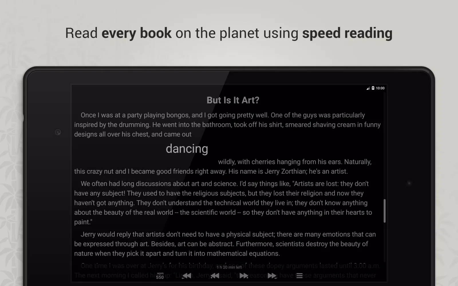Screenshot di Reedy. Intelligent reader
