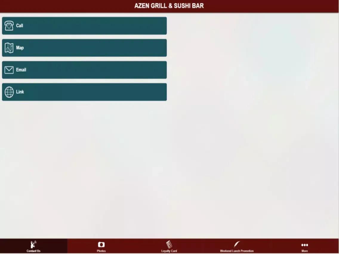 Capturas de tela do AZEN GRILL & SUSHI BAR iPad 
