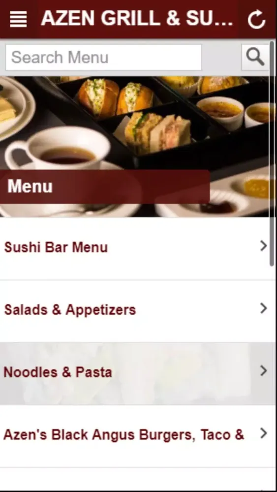 Capturas de tela do AZEN GRILL & SUSHI BAR