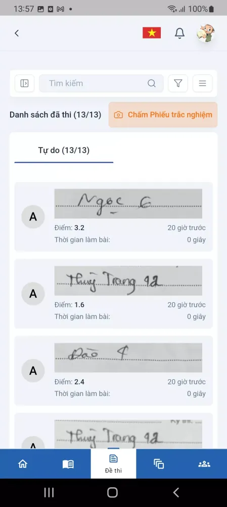 Azota Teacher Screenshots