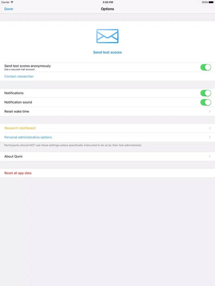Ảnh chụp màn hình của Qumi iPad 
