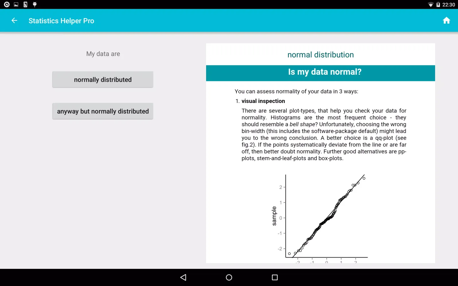 Tangkapan skrin statistics helper