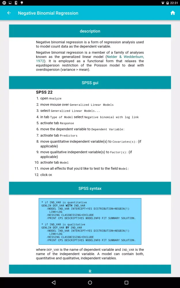 Tangkapan skrin statistics helper