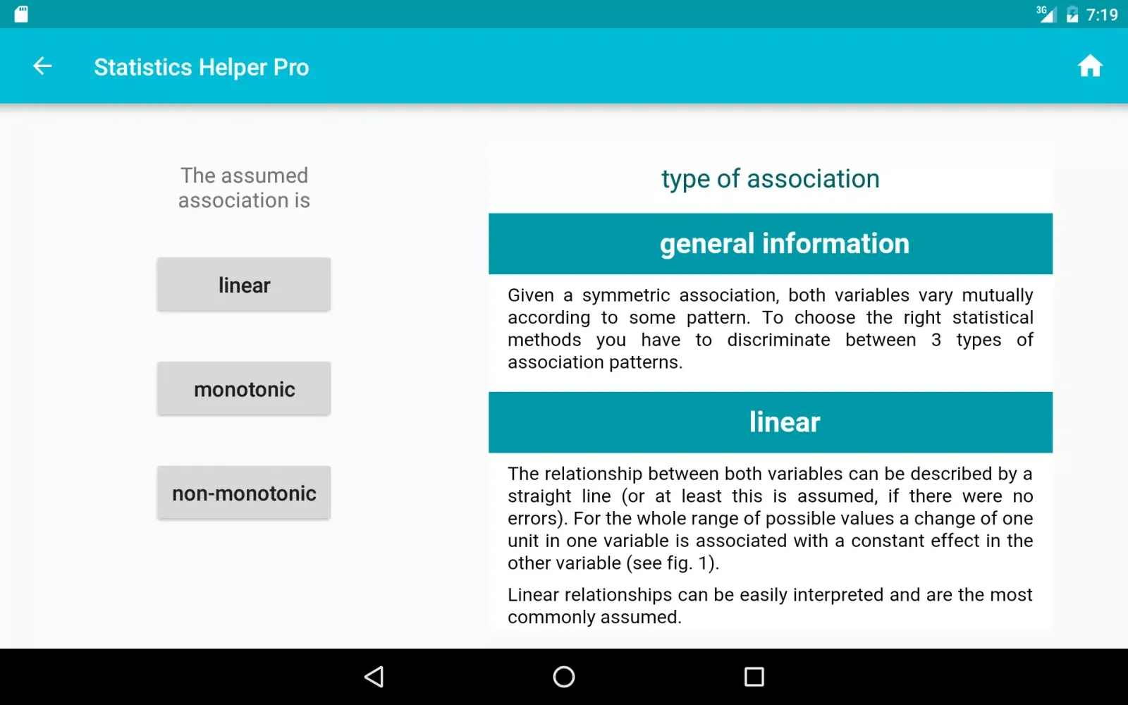 Tangkapan skrin statistics helper