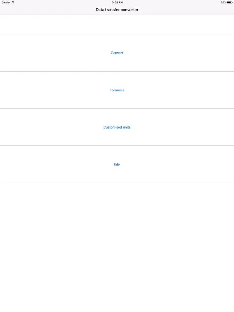 Data storage converter iPad  Screenshots