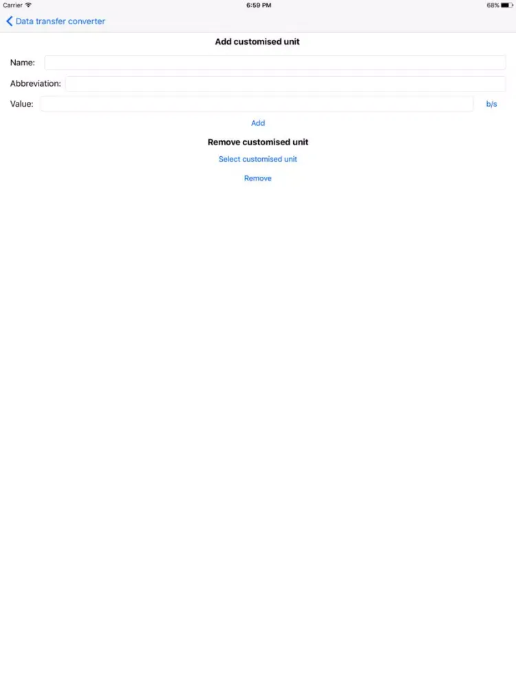 Data storage converter iPad  Screenshots