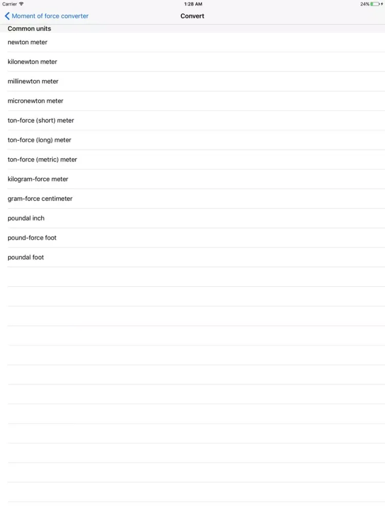 تصاویر Moment of force converter iPad