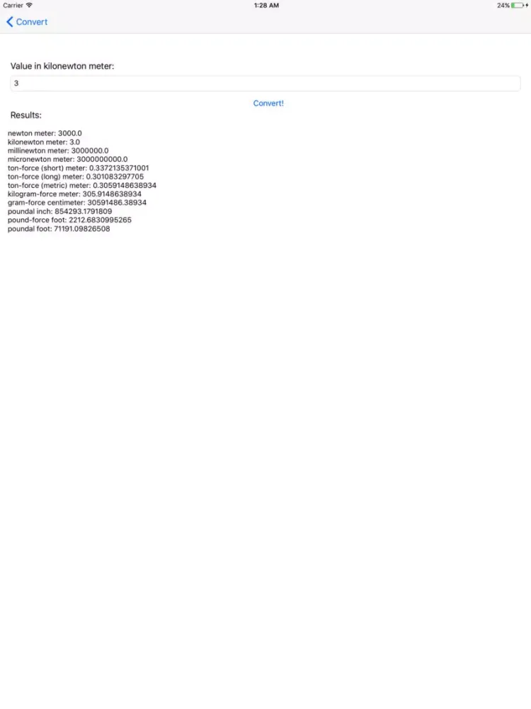 تصاویر Moment of force converter iPad