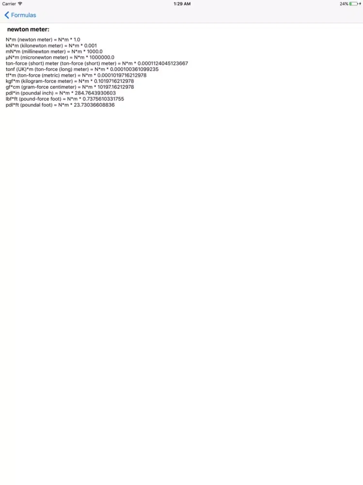 تصاویر Moment of force converter iPad