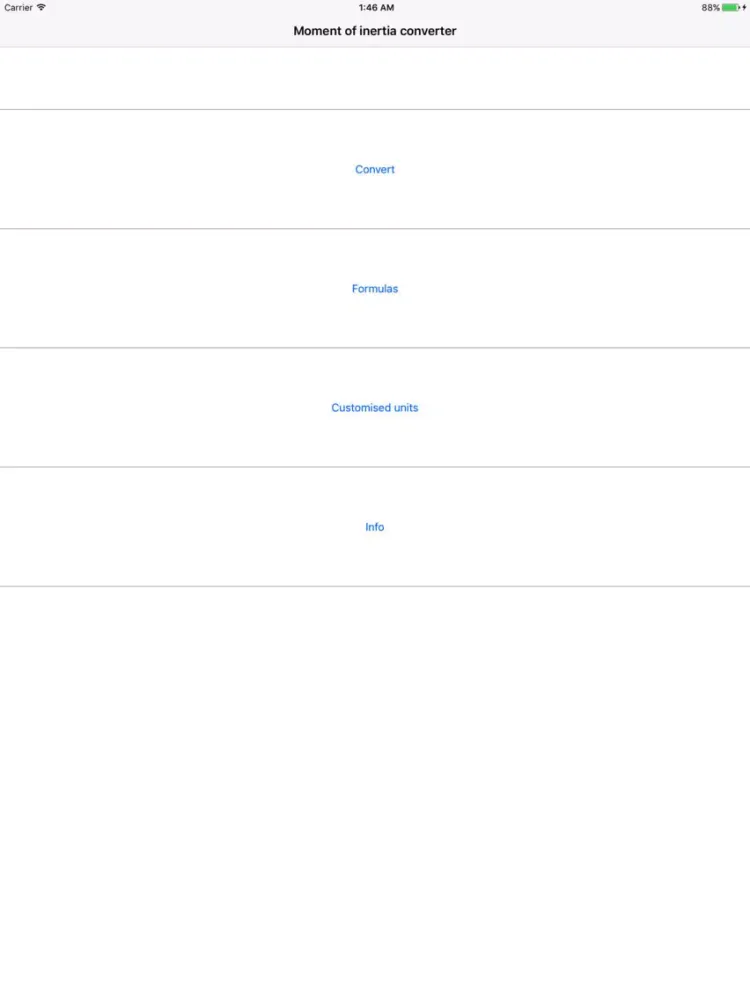 Moment of inertia converter iPad 应用截图